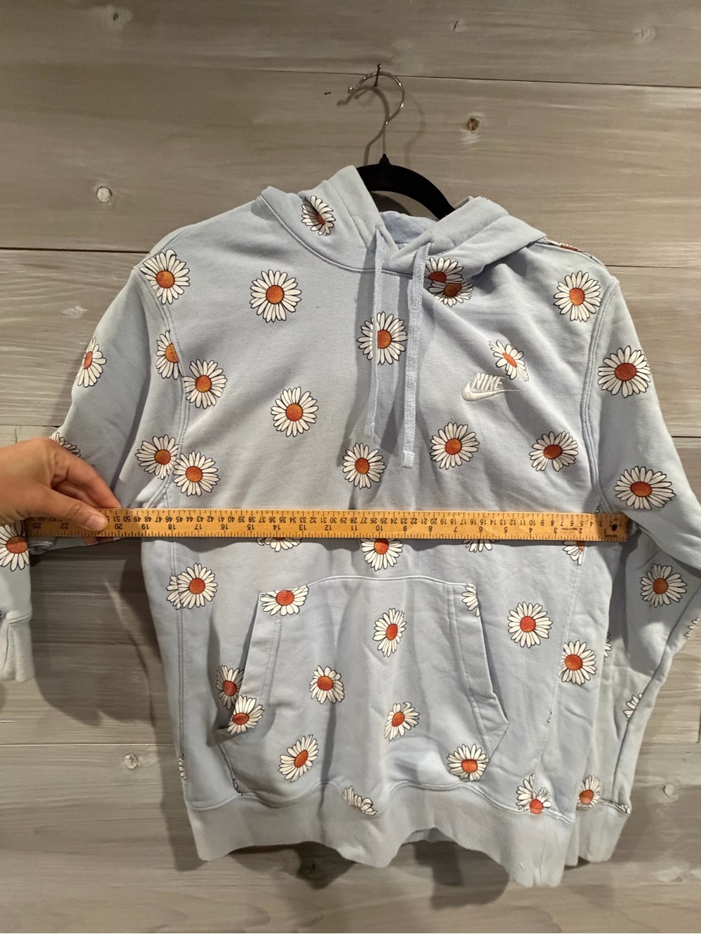 Nike women’s S Light Blue Daisy Print Hoodie - Picture 8 of 8